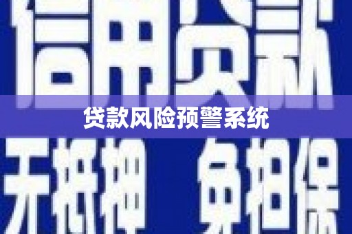 文昌贷款风险预警系统