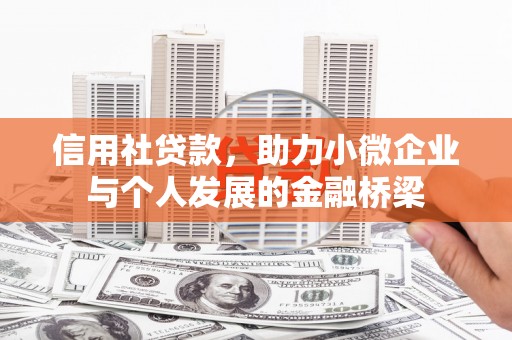 文昌信用社贷款，助力小微企业与个人发展的金融桥梁