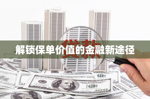 文昌解锁保单价值的金融新途径
