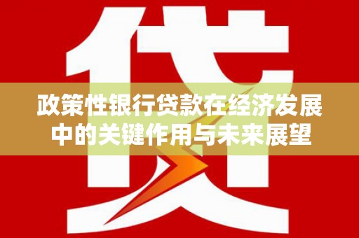 文昌政策性银行贷款在经济发展中的关键作用与未来展望