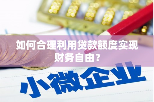 文昌如何合理利用贷款额度实现财务自由？