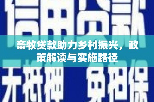 文昌畜牧贷款助力乡村振兴，政策解读与实施路径
