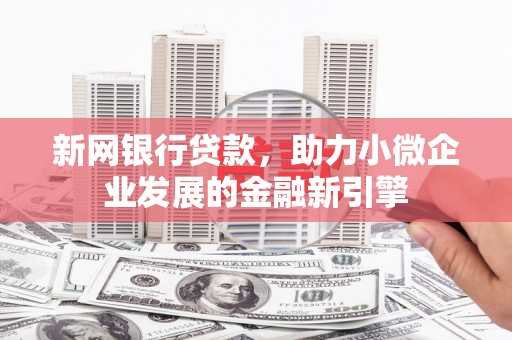 文昌新网银行贷款，助力小微企业发展的金融新引擎