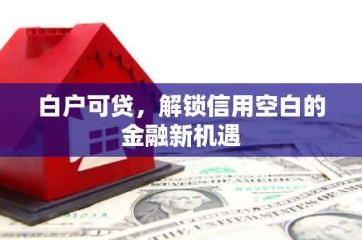 文昌白户可贷，解锁信用空白的金融新机遇