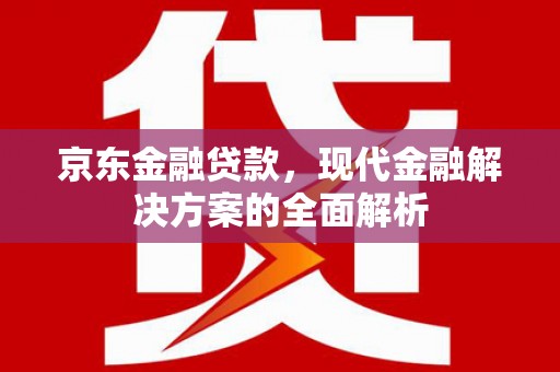 文昌京东金融贷款，现代金融解决方案的全面解析