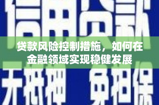 文昌贷款风险控制措施，如何在金融领域实现稳健发展