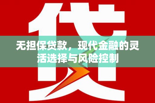 文昌无担保贷款，现代金融的灵活选择与风险控制