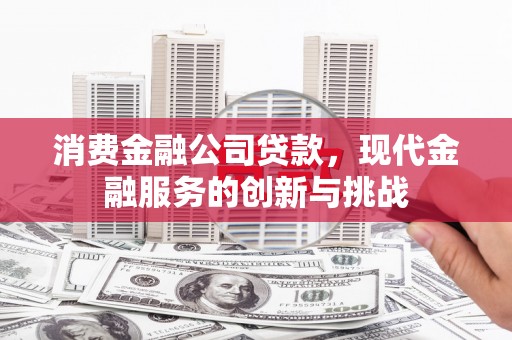 文昌消费金融公司贷款，现代金融服务的创新与挑战