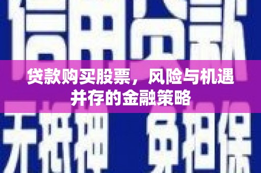 文昌贷款购买股票，风险与机遇并存的金融策略