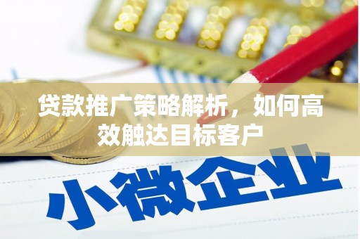 文昌贷款推广策略解析，如何高效触达目标客户