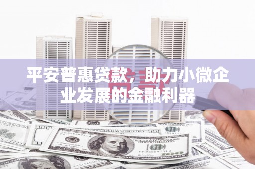 文昌平安普惠贷款，助力小微企业发展的金融利器