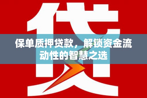 文昌保单质押贷款，解锁资金流动性的智慧之选