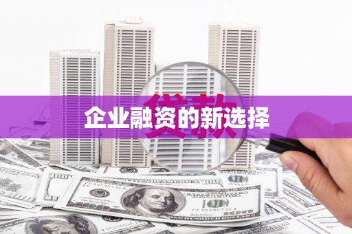 文昌企业融资的新选择