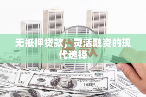 文昌无抵押贷款，灵活融资的现代选择