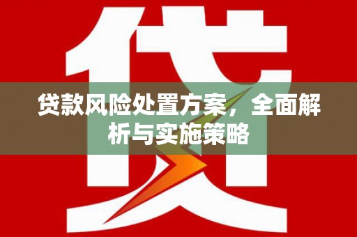 文昌贷款风险处置方案，全面解析与实施策略