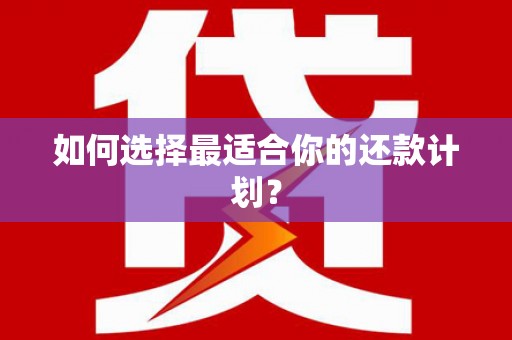 文昌如何选择最适合你的还款计划？